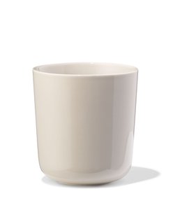 HEMA Cappuccinomok 350ml Knap new bone china grijs (grijs)