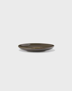 HEMA Schotel Ø14.1cm Puur aardewerk donkerbruin (donkerbruin)