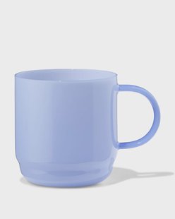 HEMA Cappuccinomok 400ml glas blauw (blauw)