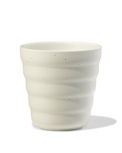 HEMA Cappuccinomok 300ml Trend aardewerk grijs spikkels (grijs)