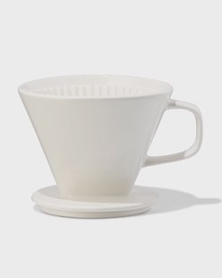 HEMA Koffiefilterhouder aardewerk wit (wit)