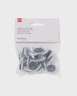 HEMA Viltglijders met nagel ⌀24mm - 16 stuks