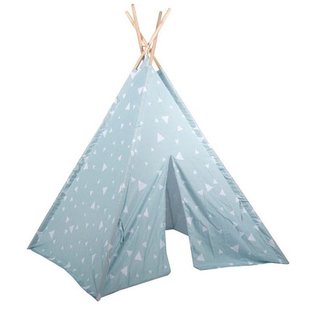 Eddy Toys - Tipi Tent - Mini Speelhuisje - Blauw & Wit