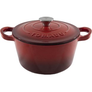 Braadpan Tomado Gietijzer Rood 24 Cm