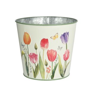 Bloempot Zink Buiten Dia 13,3 Cm H 11,5 Cm