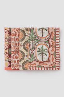 Set van 4 multicolour servetten met print