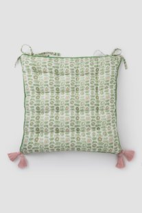 Groen tuinkussen met mystic eye print
