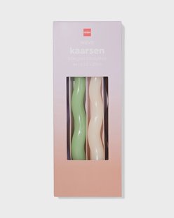 HEMA Dinerkaarsen ⌀2.2x25cm wave lila-bruin - 4 stuks (lila)