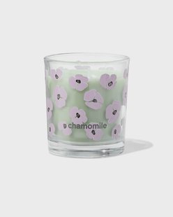 HEMA Geurkaars in glas ⌀7x8cm kamille (lichtgroen)
