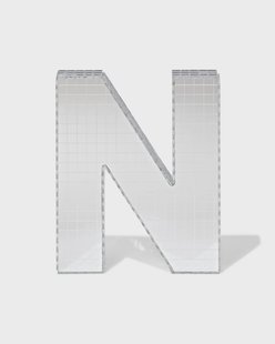 HEMA Discoletter N 10x9x10cm (zilver)