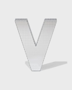 HEMA Discoletter V 10x9x10cm (zilver)