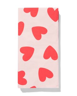HEMA Servetten 33x18cm papier hartjes - 12 stuks (rood)
