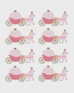 HEMA Uitnodigingskaarten prinses - 8 stuks (roze)