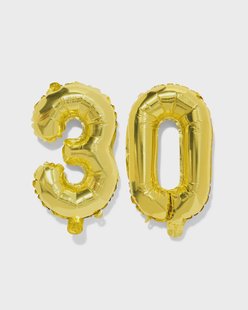 HEMA Folieballon getal 30 60cm goud (goud)