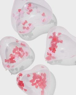 HEMA Confettiballonnen 30cm hart - 6 stuks (rood)