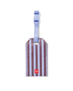 HEMA Bagagelabel 5.4x9.6cm strepen (blauw)