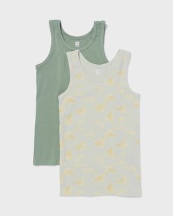 HEMA Kinderhemd bananen - 2 stuks groen (groen)