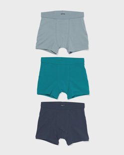 HEMA Kinderboxers katoen - 3 stuks blauw (blauw)