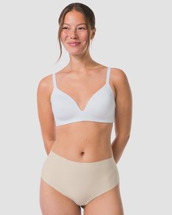 HEMA Damesstring hoge taille micro rib ultimate comfort naturel (naturel)