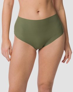 HEMA Damesstring rib polyamide naadloos donkergroen (donkergroen)