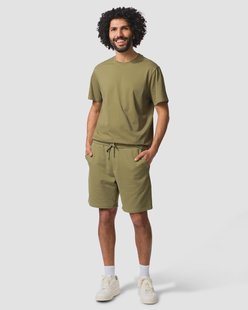 HEMA Herenshort regular fit sweatstof middengroen (middengroen)