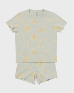 HEMA Kinder shortama bananen lichtgroen (lichtgroen)
