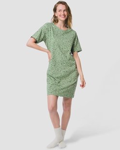 HEMA Damesnachthemd jersey luipaard groen (groen)