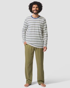HEMA Herenpyjama Jonas jersey retro gebroken wit (gebroken wit)
