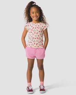HEMA Kindershort comfy fit badstof roze (roze)