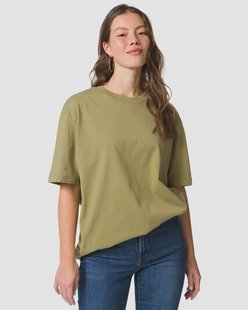 HEMA Dames T-shirt Do relaxed fit groen (groen)