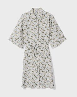 HEMA Damesjurk Lynn regular fit mousseline wit (wit)