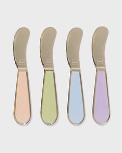 HEMA Botermesjes rvs pastel - 4 stuks