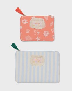 HEMA Make-up tasjes 19.5x14x2cm strand - 2 stuks