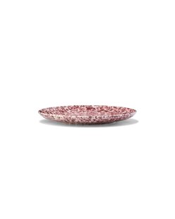 HEMA Gebaksbordje Ø16cm Trend aardewerk bordeauxrood spikkel (bordeauxrood)
