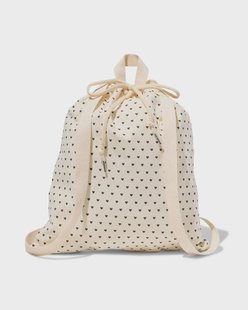 HEMA Gymtas 42x36cm hartjes (gebroken wit)