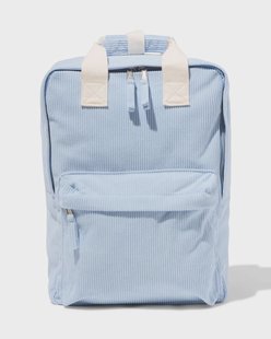 HEMA Schooltas 40x30x10cm rib strepen (lichtblauw)