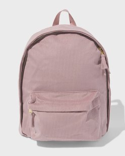 HEMA Sassy me schooltas 40x30x10cm rib roze (oudroze)