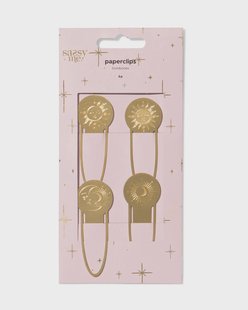 HEMA Sassy me paperclips 18.5x9cm - 4 stuks (goud)