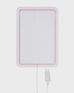 HEMA Transparant led whiteboard met neon rand 48.5x33.8x1.3cm (semi transparant)