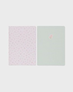 HEMA Schriften A4 geruit 10mm bloem - 2 stuks (multicolor)