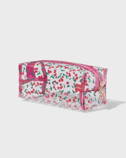 HEMA Etui 20x8.5x9cm transparant kersen (multicolor)