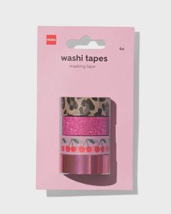 HEMA Washi-tape 5mx1.5cm luipaard - 4 stuks (multicolor)