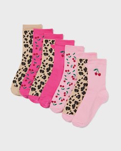 HEMA Cadeauset sokken luipaard maat 36-41 - 7 paar (multicolor)