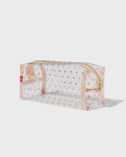 HEMA Etui 20x9x8.5cm transparant hartjes (multicolor)