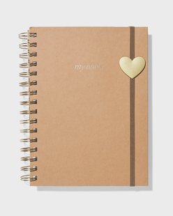 HEMA 4-in-1 collegeblok A5 gelinieerd kraft (kraft)