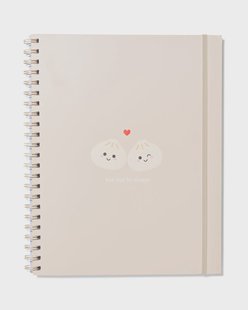 HEMA 4-in-1 collegeblok A4 gelinieerd dumplings (beige)