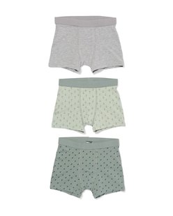 HEMA Kinderboxers katoen - 3 stuks groen (groen)