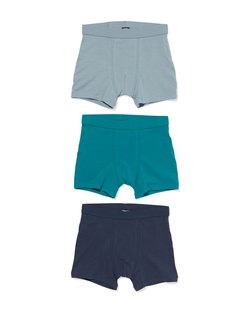HEMA Kinderboxers katoen - 3 stuks blauw (blauw)