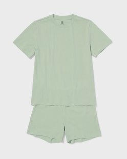 HEMA Kinder shortama rib groen (groen)