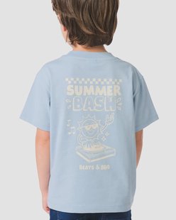 HEMA Kinder T-shirt grafisch lichtblauw (lichtblauw)